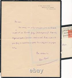 Intéressant écrivain André Maurois 2 autographe signé ET 2 lettres signées