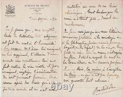 Intéressante lettre autographe signée de Mme Alfred VALETTE dite RACHILDE (1926)