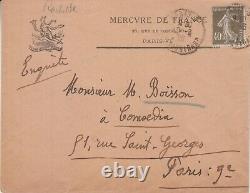 Intéressante lettre autographe signée de Mme Alfred VALETTE dite RACHILDE (1926)