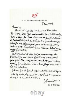 JARRY Raymond QUENEAU / Lettre autographe signée / Alfred Jarry / Pléiade