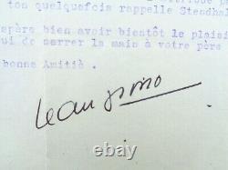 JEAN GIONO Longue Lettre Tapuscrite Signée à Léa Delcour 1943 AVEC ENVELOPPE
