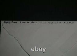 JULIEN GRACQ LETTRE AUTOGRAPHE signée à ARIEL DENIS soutien après deuil 1993