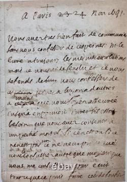 J. B. BOSSUET Lettre autographe signée à Henriette-Thérèse d'Albert de Luynes