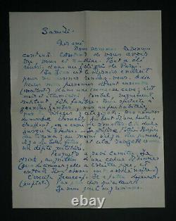 Jacques Chardonne Belle Lettre Autographe Signee Au Hussard Roger Nimier 1957