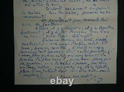 Jacques Chardonne Belle Lettre Autographe Signee Au Hussard Roger Nimier 1957