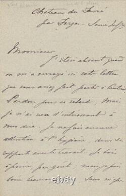 Jacques-Émile BLANCHE Rare Lettre autographe signée à Fernand MAZADE