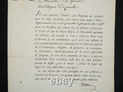 Jacques-Léonard Muller Lettre signée Autographe Empire