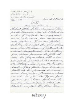 Jacques MESRINE / Lettre autographe signée / Prison de la Santé / Instinct Mort
