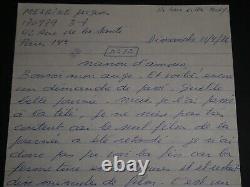 Jacques Mesrine Lettre Autographe Signee A Janine Schneider Prison De La Sante