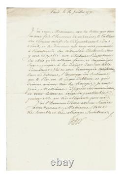 Jacques NECKER / Lettre signée / Autographe / Louis XVI / Revolution Française