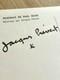 Jacques Prevert Belle Carte De Collage Autographe Sign&eacute;e 1965
