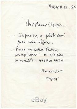 Jacques Tardi / Trois Lettres Autographes Signées (1984)