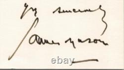 James Mason LETTRE AUTOGRAPHE SIGNÉE À Claude Armand grand collectionneur