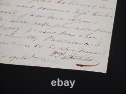 James de Rothschild Lettre autographe signée Dumont