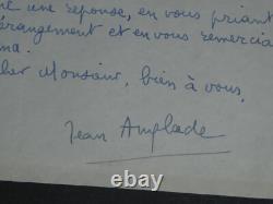 Jean Anglade Lot de 3 lettres autographes et dactylographiée signées 1967