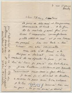 Jean Anouilh Lettre autographe signée à Thierry Maulnier 1950