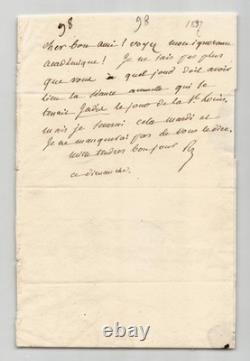 Jean-Baptiste ROQUES 2 Lettres autographes signées à Artaud de Montor 1837/38