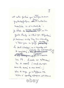 Jean COCTEAU / Lettre autographe signée 2 fois / Nietzsche / Mallarmé / Oxford