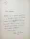 Jean Cocteau Lettre Autographe Signée / Orphée / Enfants Terribles