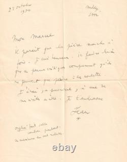 Jean COCTEAU et les critiques Lettre autographe signée Orphée 1950