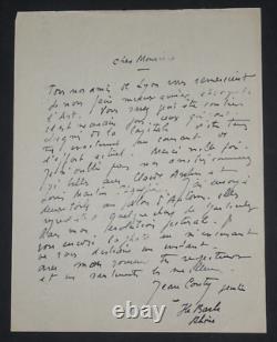 Jean COUTY LETTRE AUTOGRAPHE SIGNÉE