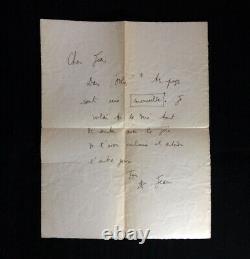 Jean Cocteau Lettre Autographe Signée À Jean Aurenche 1928