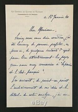 Jean De LATTRE DE TASSIGNY Superbe lettre autographe signée à Paul Valéry 1940