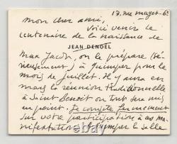 Jean Denoël Lot de 3 lettres autographes signées La mort de Max Jacob