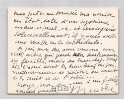 Jean Denoël Lot de 3 lettres autographes signées La mort de Max Jacob