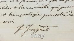 Jean Dominique INGRES Lettre autographe signée Apothéose d'Homère 1866