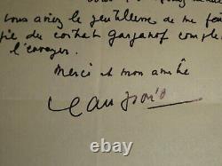 Jean Giono Lettre autographe signée au sujet d'un contrat 1968