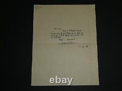 Jean Giono Lettre autographe signée au sujet d'un contrat 1968