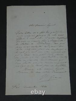 Jean-Léon GÉRÔME LETTRE AUTOGRAPHE SIGNÉE À Mr COGNIET De vous avoir offensé