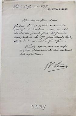 Jean-Léon GÉRÔME Lettre autographe signée (1897)