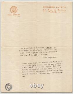 Jean Paulhan -Deux lettres autographe signée et dactylographiée à Th. Maulnier