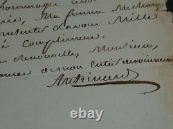 Jean-Pierre Archinard Lettre autographe signée adressée à Mr Jossand 1792