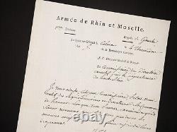 Jean-Victor Tharreau Lettre autographe signée Déserteurs de Hausen