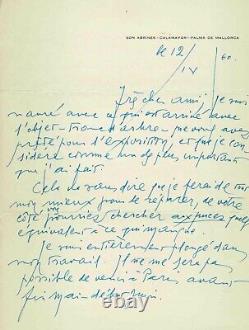 Joan MIRO Lettre autographe signée à André Breton. Exposition EROS