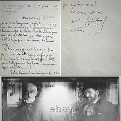 Joris-Karl Huysmans lettre autographe signée à Octave Uzanne ROPS Sataniques