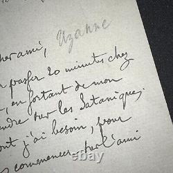Joris-Karl Huysmans lettre autographe signée à Octave Uzanne ROPS Sataniques