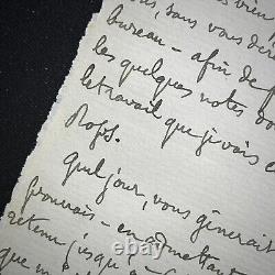 Joris-Karl Huysmans lettre autographe signée à Octave Uzanne ROPS Sataniques