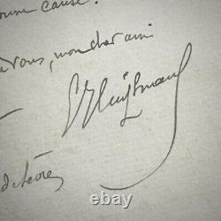 Joris-Karl Huysmans lettre autographe signée à Octave Uzanne ROPS Sataniques