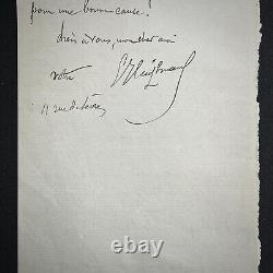 Joris-Karl Huysmans lettre autographe signée à Octave Uzanne ROPS Sataniques