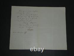 Joseph Arsène Danton Lettre autographe signée Révolution 1841