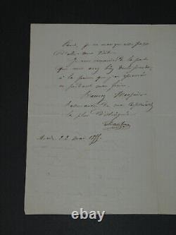 Joseph Arsène Danton Lettre autographe signée Révolution 1841