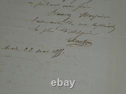 Joseph Arsène Danton Lettre autographe signée Révolution 1841