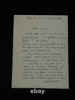 Joseph Bail Lettre autographe signée à Lapauze Tableau de mon frère 1919
