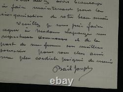 Joseph Bail Lettre autographe signée à Lapauze Tableau de mon frère 1919