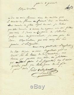 Joseph FOUCHE / Lettre autographe signée. Le souvenir de ROBESPIERRE. Révolution