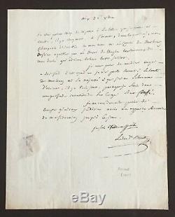 Joseph FOUCHE Ministre Napoléon Ier Duché Lettre autographe signée ALS